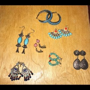 7 pair of western earrings!